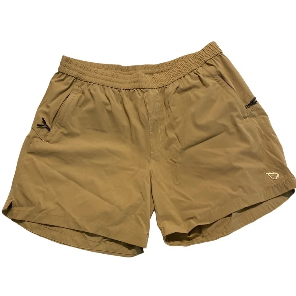 Baleaf Quick Dry Hiking Athletic Shorts Khaki Tan Mustard Drawstring Waist XL